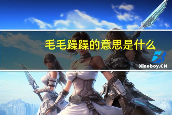 毛毛躁躁的意思是什么