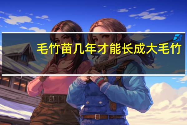 毛竹苗几年才能长成大毛竹