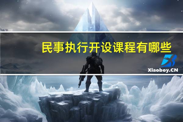 民事执行开设课程有哪些