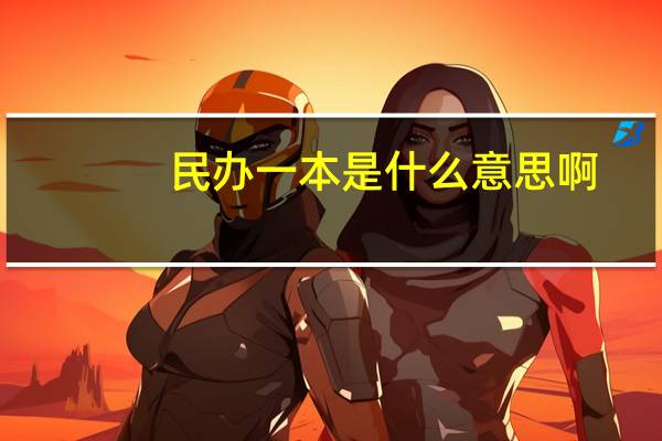 民办一本是什么意思啊
