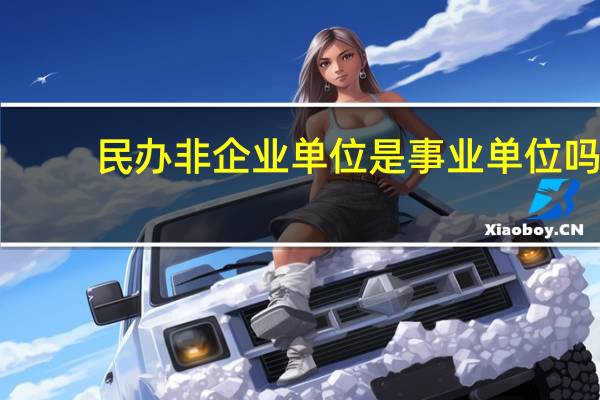 民办非企业单位是事业单位吗