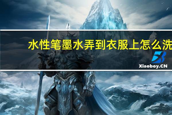 水性笔墨水弄到衣服上怎么洗（水性笔）
