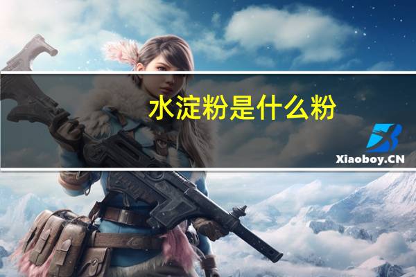 水淀粉是什么粉
