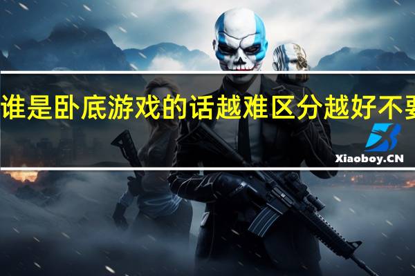 求一些关于谁是卧底游戏的话越难区分越好不要轻易让卧底上场
