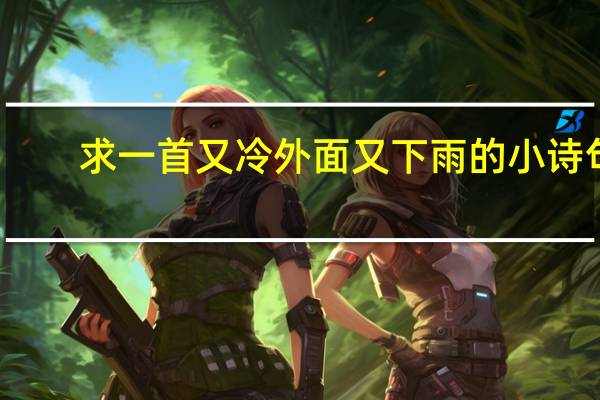 求一首又冷外面又下雨的小诗句