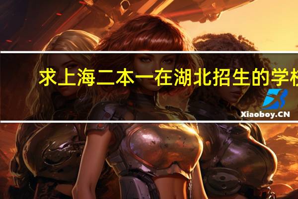 求上海二本一在湖北招生的学校