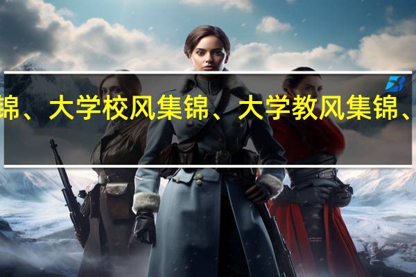 求大学学风集锦、大学校风集锦、大学教风集锦、大学学风集锦！！！