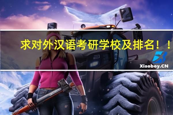 求对外汉语考研学校及排名!!!