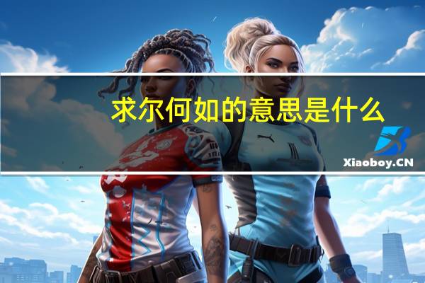 求尔何如的意思是什么