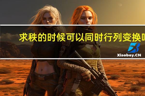 求秩的时候可以同时行列变换吗