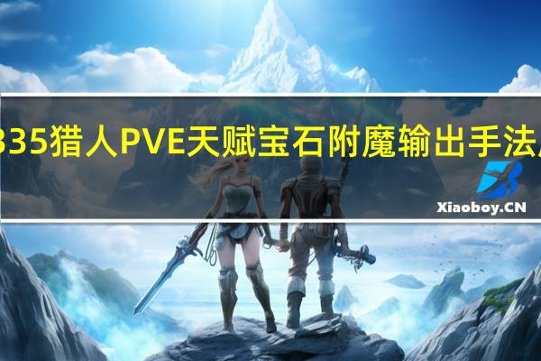 求魔兽世界国服335猎人PVE天赋宝石附魔输出手法 魔兽世界猎人宠物天赋