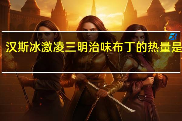 汉斯 冰激凌三明治味布丁的热量是多少
