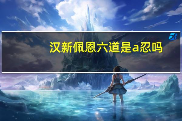 汉新佩恩六道是a忍吗
