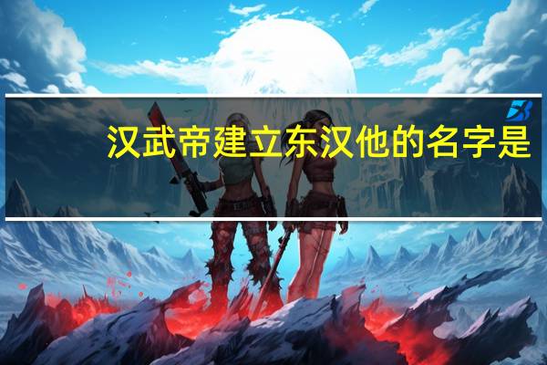 汉武帝建立东汉他的名字是