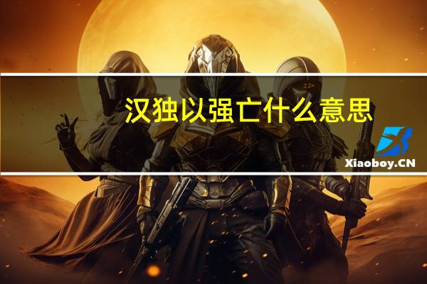 汉独以强亡什么意思