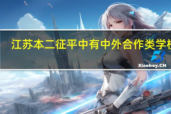 江苏本二征平中有中外合作类学校吗