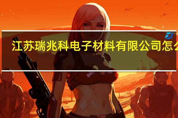 江苏瑞兆科电子材料有限公司怎么样