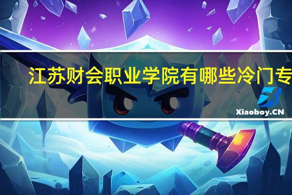 江苏财会职业学院有哪些冷门专业