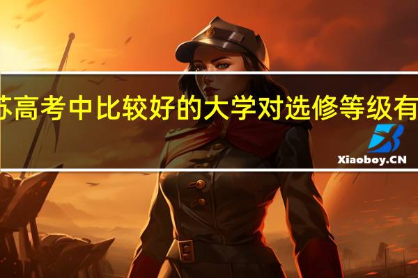 江苏高考中比较好的大学对选修等级有什么要求