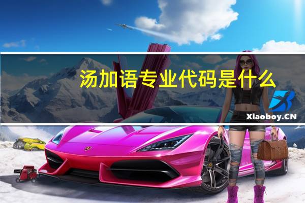 汤加语专业代码是什么