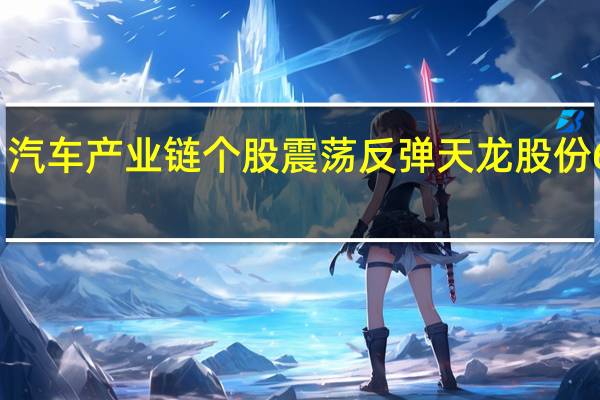 汽车产业链个股震荡反弹 天龙股份6连板