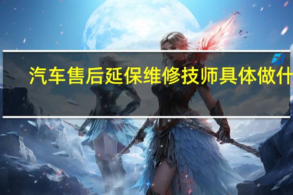 汽车售后延保维修技师具体做什么
