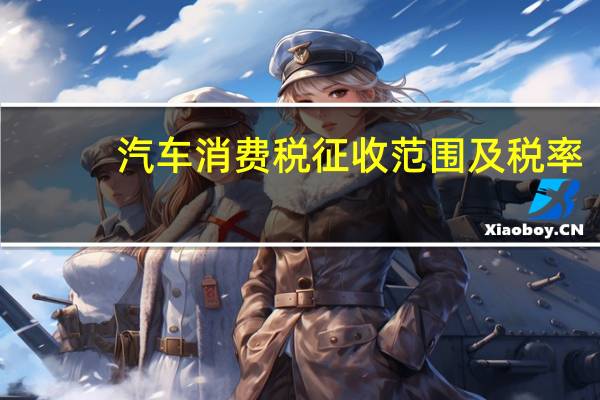 汽车消费税征收范围及税率