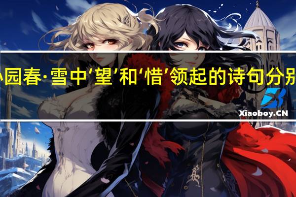 沁园春·雪中‘望’和‘惜’领起的诗句分别是什么
