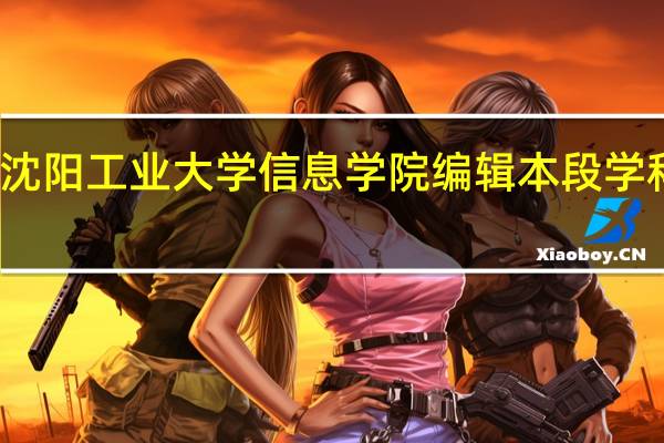 沈阳工业大学信息学院编辑本段学科专业