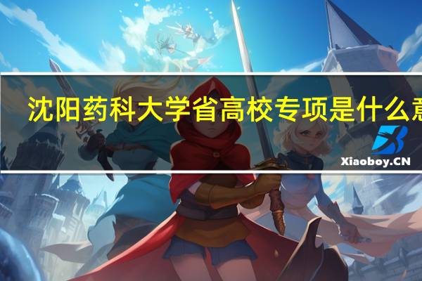 沈阳药科大学省高校专项是什么意思