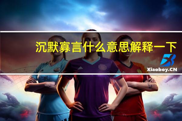 沉默寡言什么意思解释一下（沉默寡言什么意思）