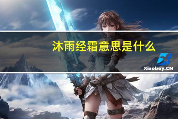 沐雨经霜意思是什么