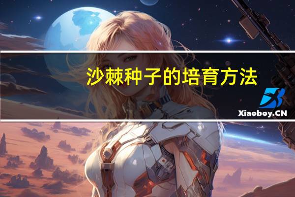 沙棘种子的培育方法