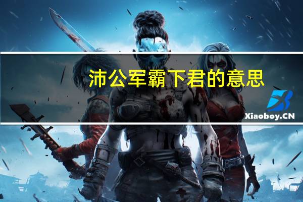 沛公军霸下君的意思