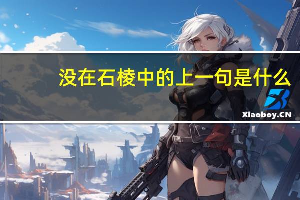 没在石棱中的上一句是什么