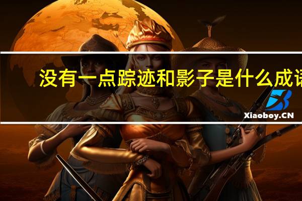 没有一点踪迹和影子是什么成语