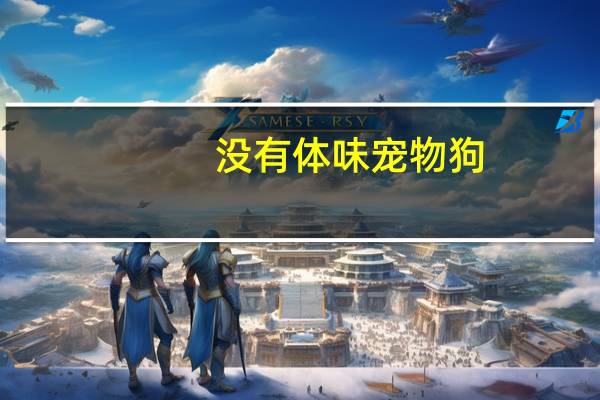 没有体味宠物狗