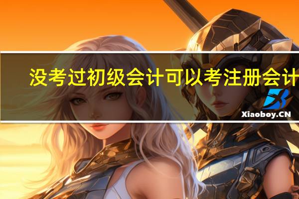 没考过初级会计可以考注册会计吗