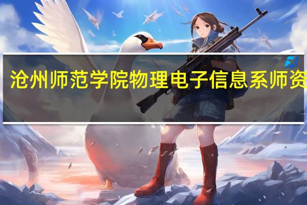 沧州师范学院物理电子信息系师资队伍