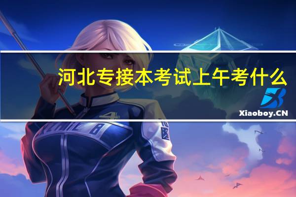 河北专接本考试上午考什么