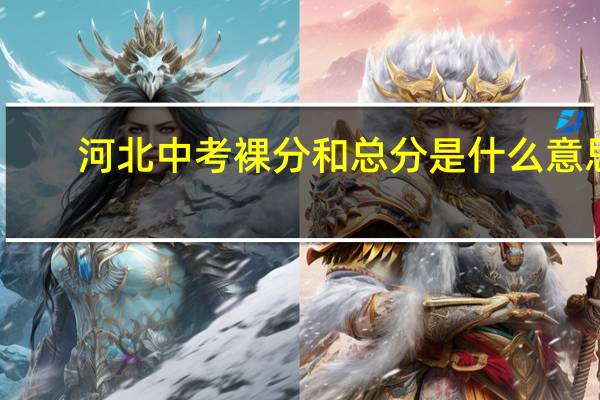 河北中考裸分和总分是什么意思
