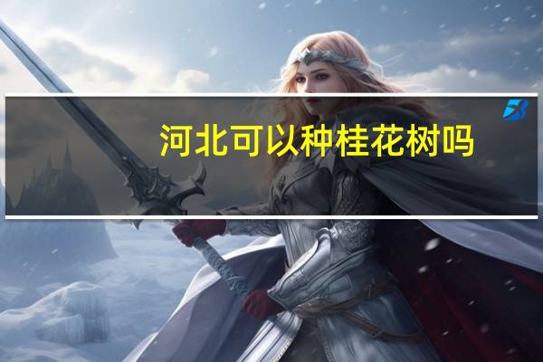河北可以种桂花树吗