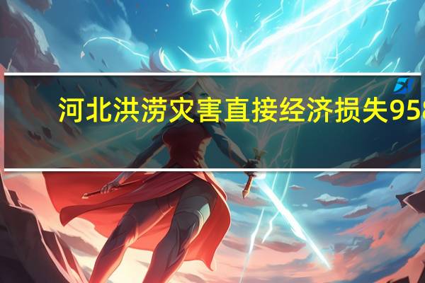河北洪涝灾害直接经济损失958.11亿  波及110个县市区  