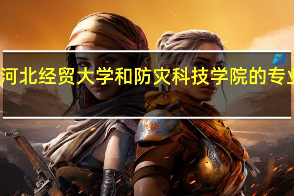 河北经贸大学和防灾科技学院的专业对比