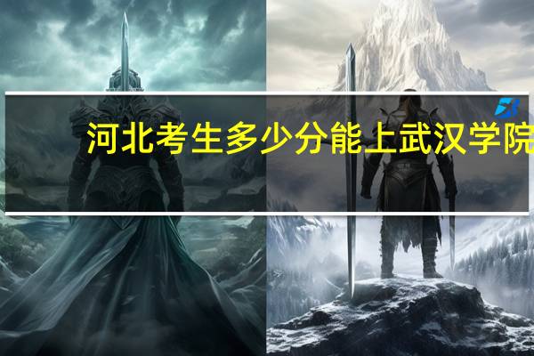 河北考生多少分能上武汉学院