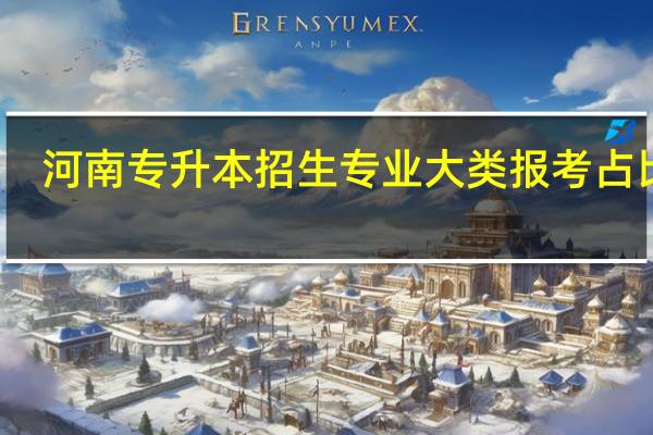 河南专升本招生专业大类报考占比表