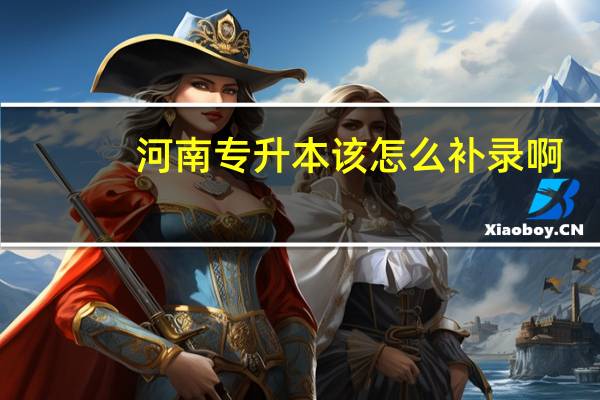 河南专升本该怎么补录啊