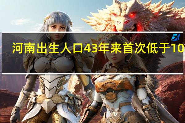 河南出生人口43年来首次低于100万　
