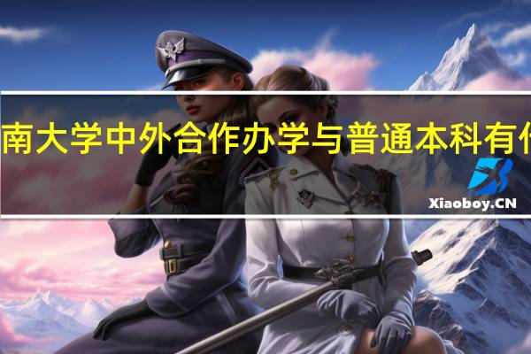 河南大学中外合作办学与普通本科有什么区别