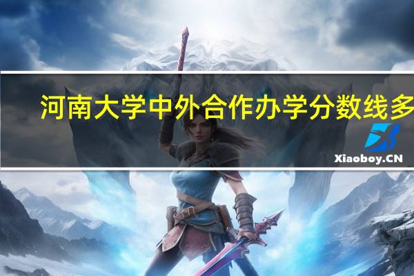 河南大学中外合作办学分数线多少